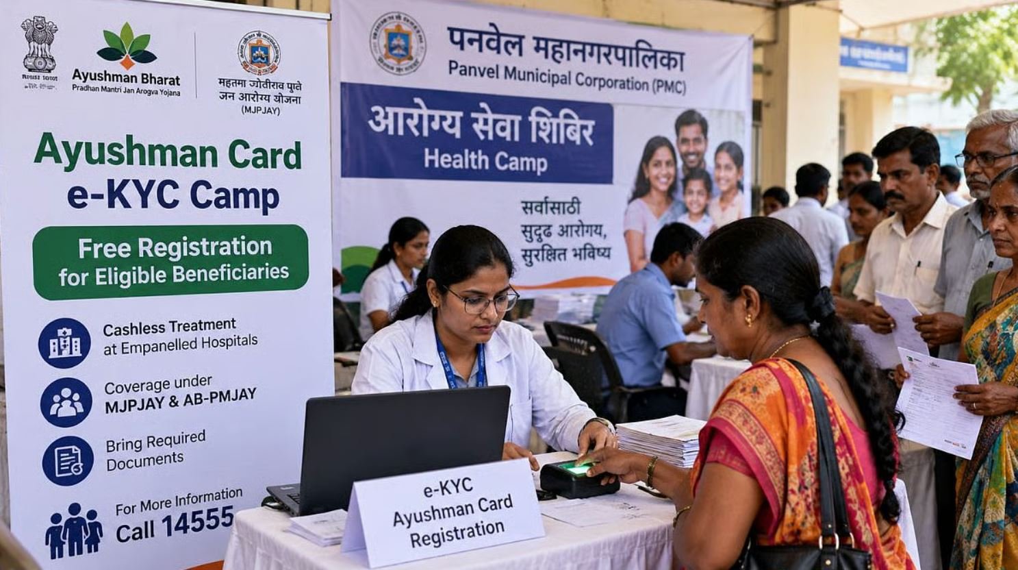 Panvel Municipal Corporation Starts Free Ayushman Card e-KYC Camps for Eligible Residents